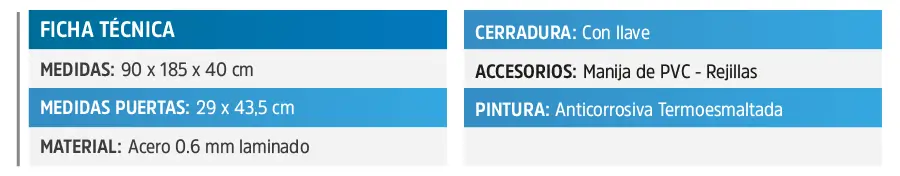 LOCKER metalico 12 puertas